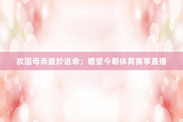 故国母亲疲於逃命；瞻望今朝体育赛事直播