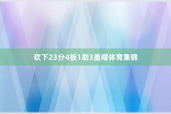 砍下23分4板1助3盖帽体育集锦