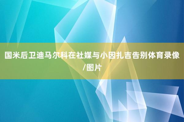 国米后卫迪马尔科在社媒与小因扎吉告别体育录像/图片