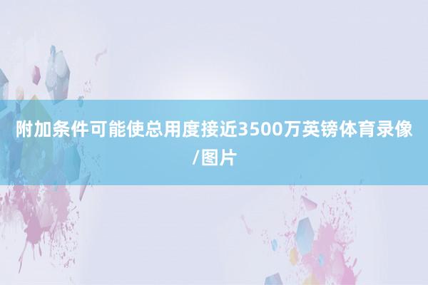 附加条件可能使总用度接近3500万英镑体育录像/图片