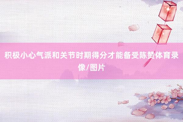 积极小心气派和关节时期得分才能备受陈赞体育录像/图片