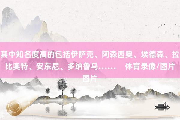 其中知名度高的包括伊萨克、阿森西奥、埃德森、拉比奥特、安东尼、多纳鲁马……    体育录像/图片