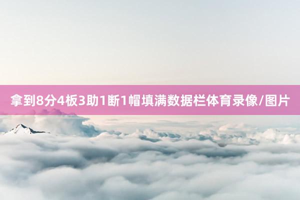 拿到8分4板3助1断1帽填满数据栏体育录像/图片