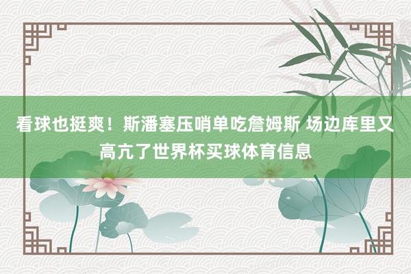 看球也挺爽！斯潘塞压哨单吃詹姆斯 场边库里又高亢了世界杯买球体育信息