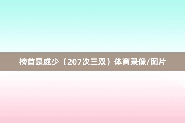 榜首是威少（207次三双）体育录像/图片