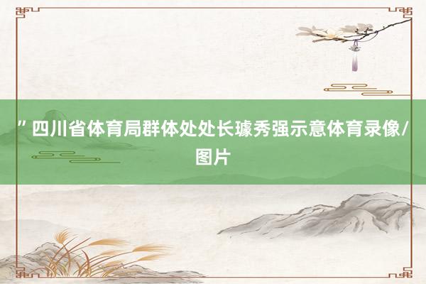 ”四川省体育局群体处处长璩秀强示意体育录像/图片