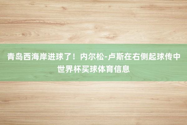 青岛西海岸进球了！内尔松-卢斯在右侧起球传中世界杯买球体育信息